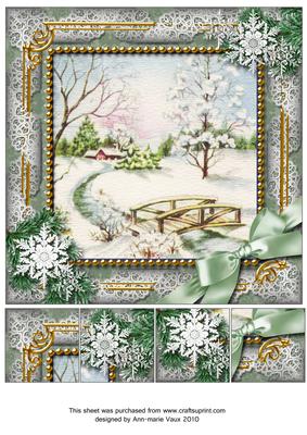 Winter Morning Snow 8inch Picture Sheet
