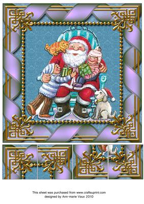 Visiting Santa 8inch Picture Sheet