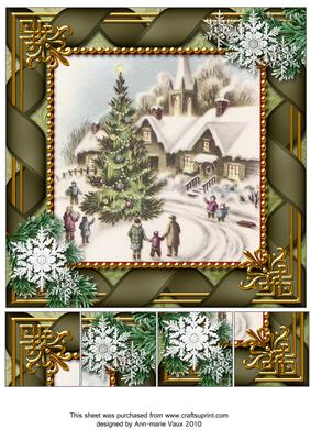 Village Scene 8inch Picture Sheet