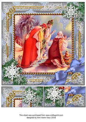 Three Kings Snow 8inch Picture Sheet