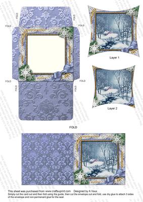 Blue Winter Walk Snow Mini Set Pointy Stacker Aio