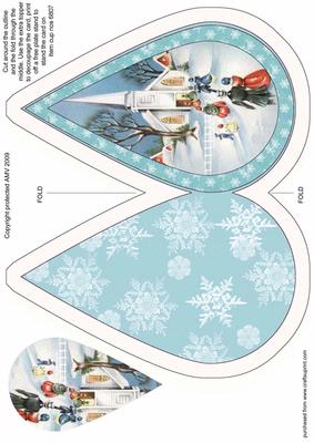 Teardrop Shaped Village Christmas Church