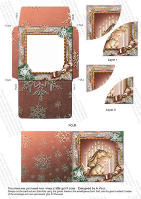 Christmas Prayer Mini Card Envelope Duo Corner Stacker Aio