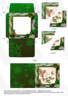 For You Holly Mini Card Envelope Duo Corner Stacker Aio