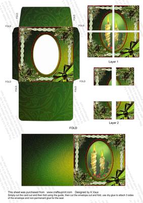Candle Duo Ice 3in Mini Card Envelope 4 Corner Stacker Aio