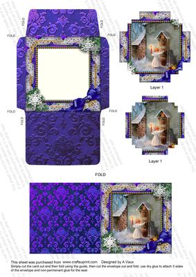 Choirboy Knocking Snow Mini Card Envelope Block Stacker Aio