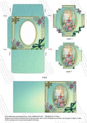 Carol Singers Ice Mini Card Envelope Block Stacker Aio