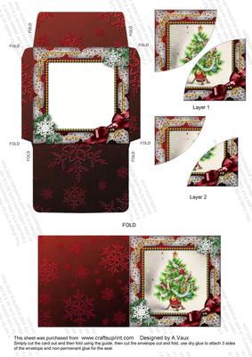 The Tree Snow Mini Card Envelope Duo Corner Stacker Aio