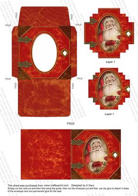 Father Christmas Book Card Set Block Stacker Aio