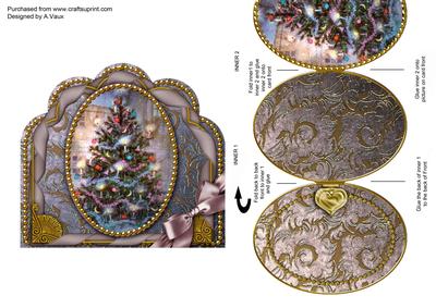 How My Tree Looks Ornate Scalloped Picture and Locket