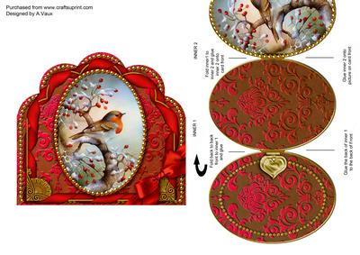 Robin 1 Ornate Scalloped Picture and Locket