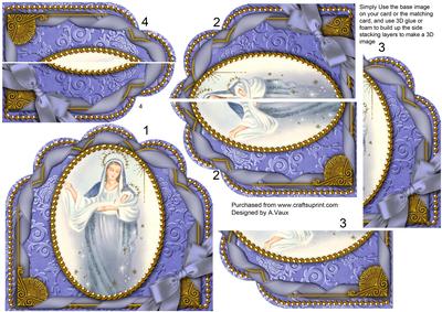 Holy Mother Ornate Scalloped Side Stacker