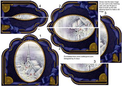 Blue Church Ornate Scalloped Side Stacker