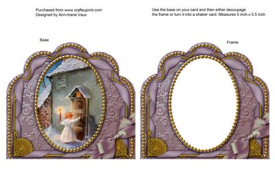Choirboy Knocking Ornate Scalloped Card Front and Frame