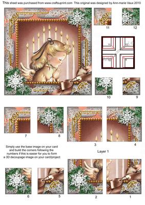 Christmas Prayer All 4 Corner Stacker Card Front
