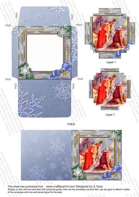 We 3 Kings Snow Mini Card Envelope Block Stacker Aio