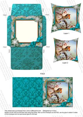 Robin 1 Snow Mini Card Envelope Pointy Stacker Aio