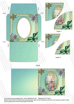 Carol Singers Ice Card Envelope Duo Corner Stacker Aio