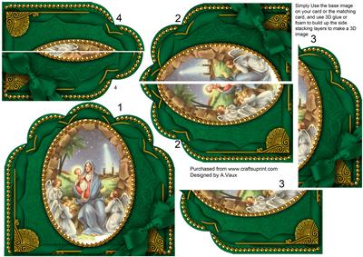 Mary and Angels Ornate Scalloped Side Stacker
