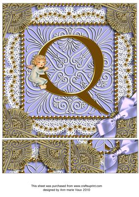 Angel Q Monogram 8inch Picture Sheet