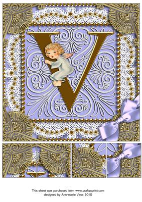 Angel V Monogram 8inch Picture Sheet