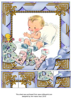 Baby Boy 8inch Picture Sheet