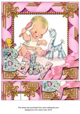 Baby Girl 8inch Picture Sheet