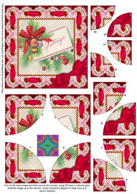 Greetings Lace Eyelet All 4 Rounded Corner Card Front