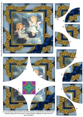 Ornate Singing Angels All 4 Rounded Corner Card Front