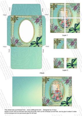 Carol Singers Ice Mini Card Envelope 4 Corner Stacker Aio