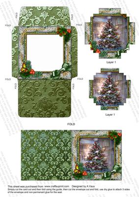 How Tree Looks Holly Mini Card Envelope Block Stacker Aio