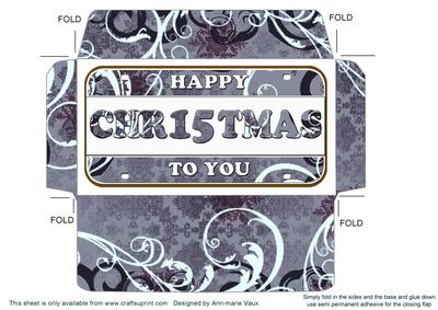 Blue Fancy Happy Christmas Number Plate Envelope