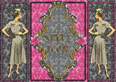 Style Icon Pink Lady Tri-fold Card