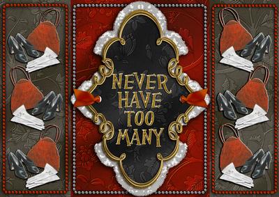 Never Have Too Many! Shoes Bags Tri-fold Card