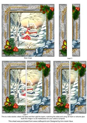 Little Village Holly 5inch Square Straight 2 Side Stacker
