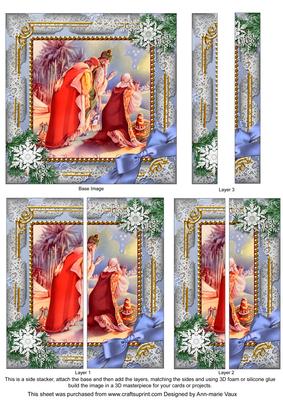 Three Kings Snow 5inch Square Straight 2 Side Stacker