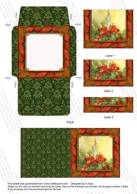 Traditional Candle Card Envelope Bottom Stacker Aio