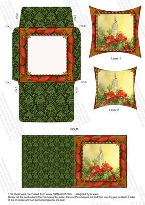 Traditional Candle Card Envelope Pointy Stacker Aio