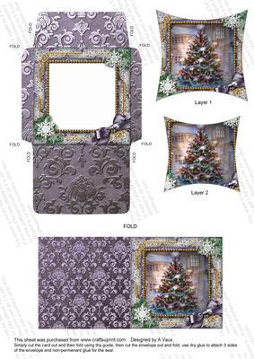 How Tree Looks Snow Card Envelope Pointy Stacker Aio