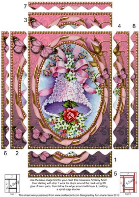 Wedding Bells Spiral Wavy Edge Stacker 7x5in Card Front