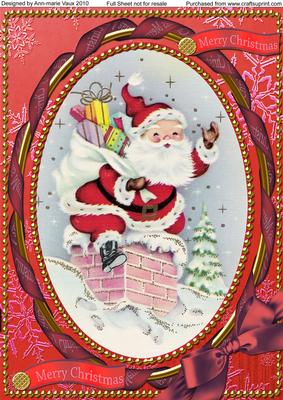 Chimney Santa A4 Picture Sheet