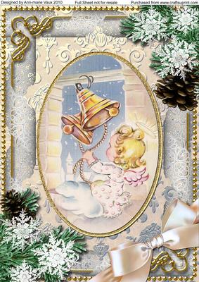 Angel Bell Snow A4 Picture Sheet