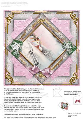 Snow Village Snow 5inch Square Picture Envelope Backer