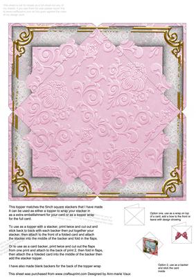 Snow Village Snow 5inch Square Plain Envelope Backer