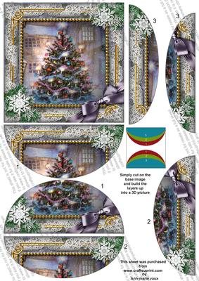 How Tree Looks Snow 5in Top and Bottom Rounded Stacker