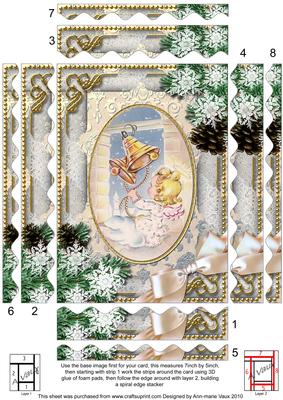 Bell Angel Snow 7x5in Spiral Wavy Edge Stacker