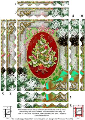 Elegant Tree Snow 7x5in Spiral Wavy Edge Stacker
