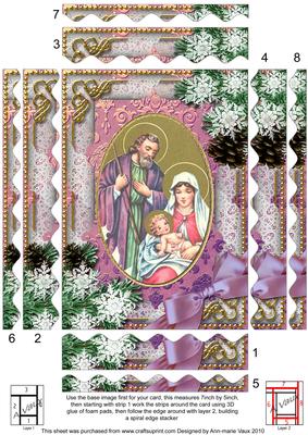 Religious Snow 7x5in Spiral Wavy Edge Stacker