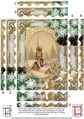 Snow Steeple Snow 7x5in Spiral Wavy Edge Stacker