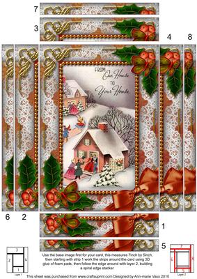 Our House to Yours Holly 7x5in Spiral Edge Stacker